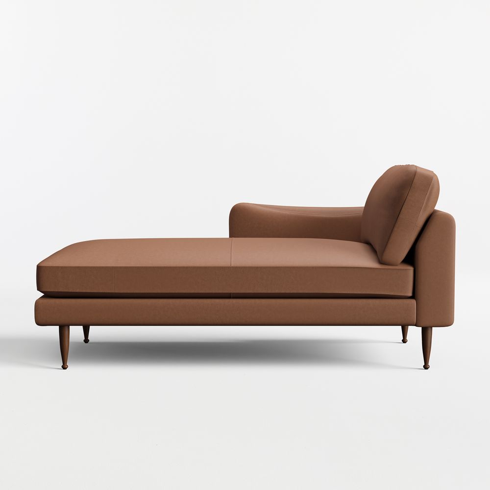 Cosgrove Leather Left-Arm Chaise Lounge Sectional Piece