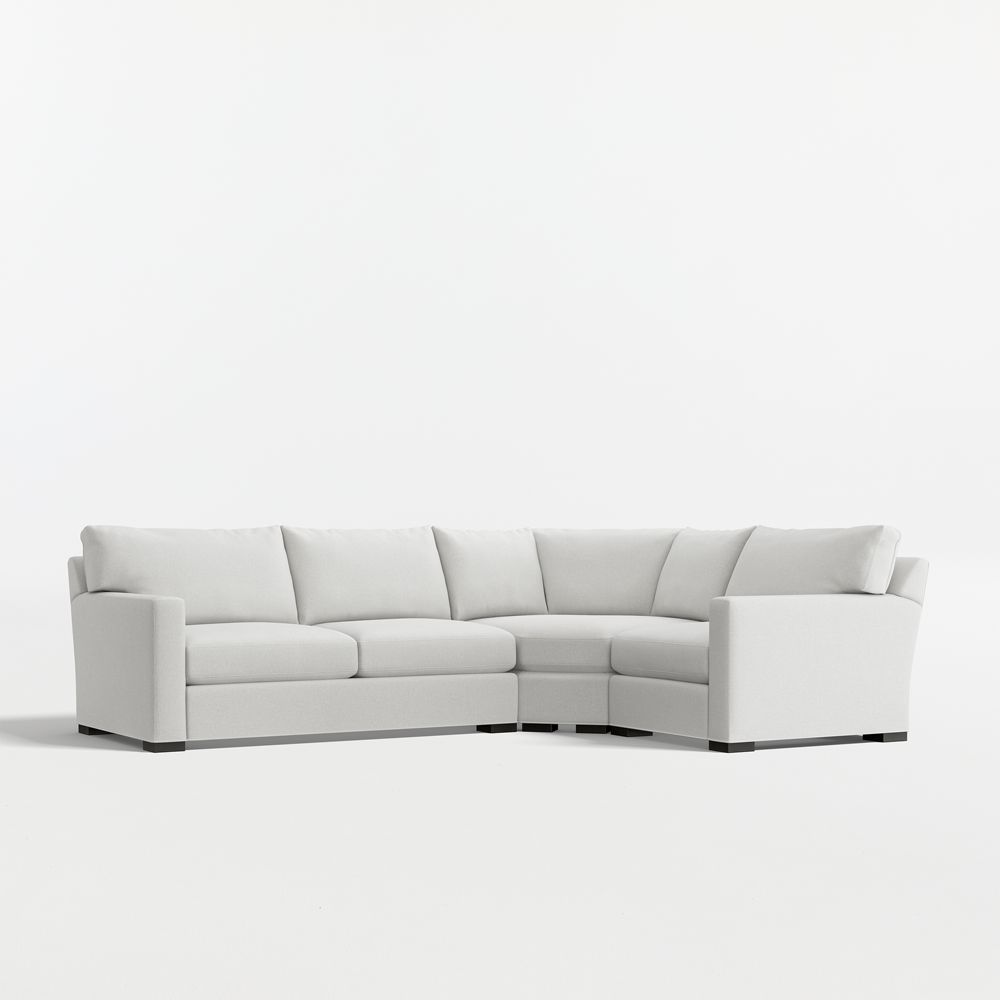 Axis 3-Piece L-Shaped Wedge Sectional Sofa