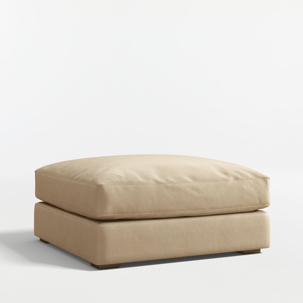 Oceanside 37" Leather Ottoman