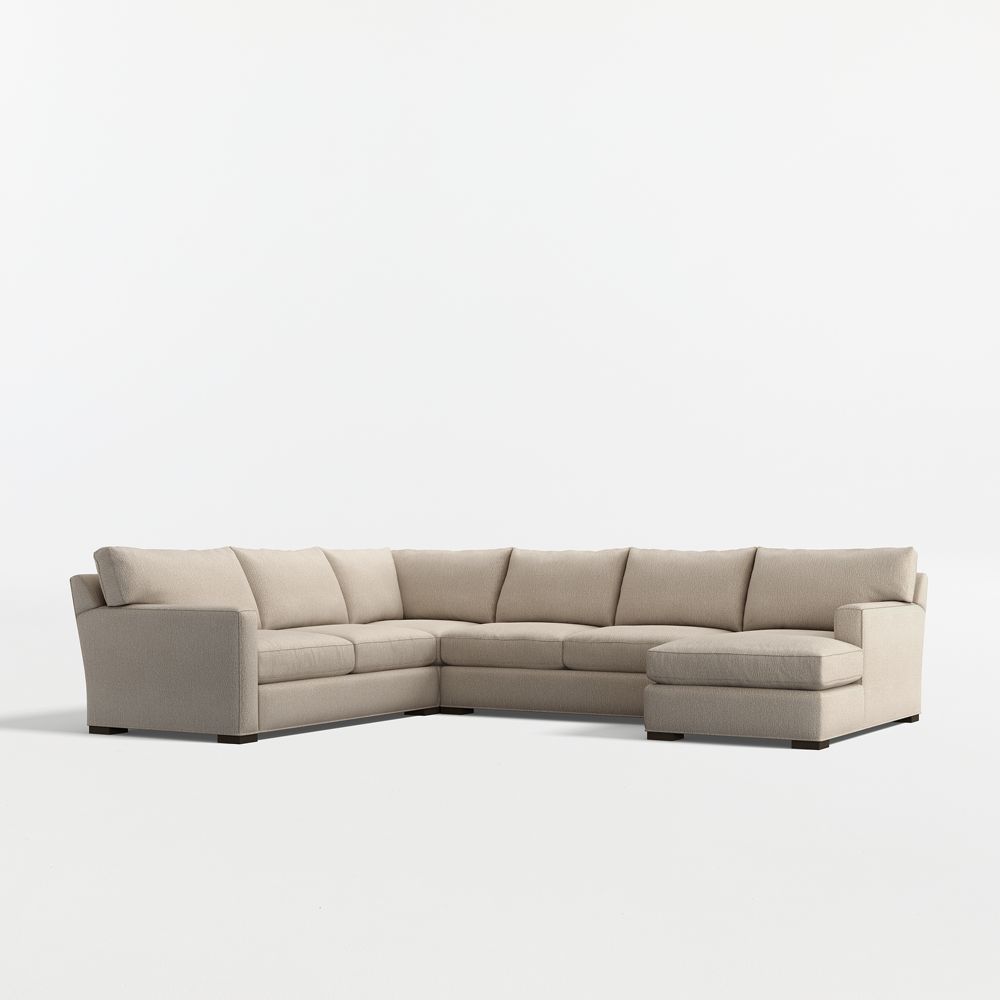 Axis 4-Piece L-Shaped Sectional Sofa with Chaise Lounge