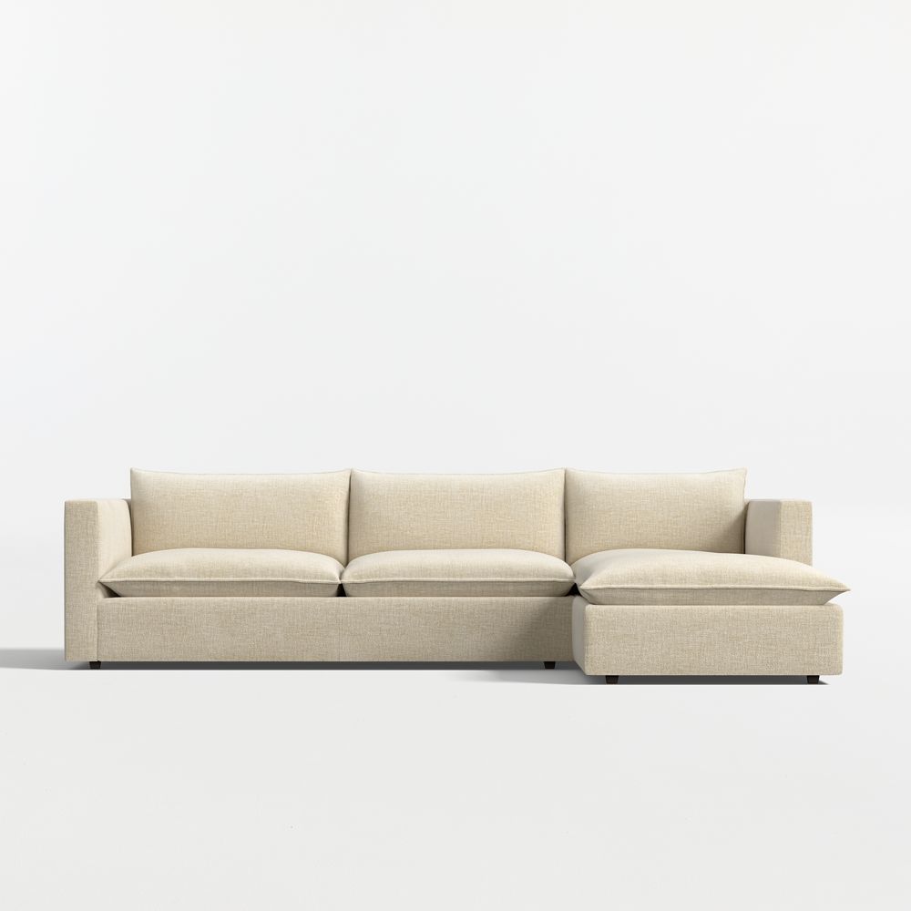 Lotus Deep Modular 2-Piece Sectional Sofa with Chaise Lounge