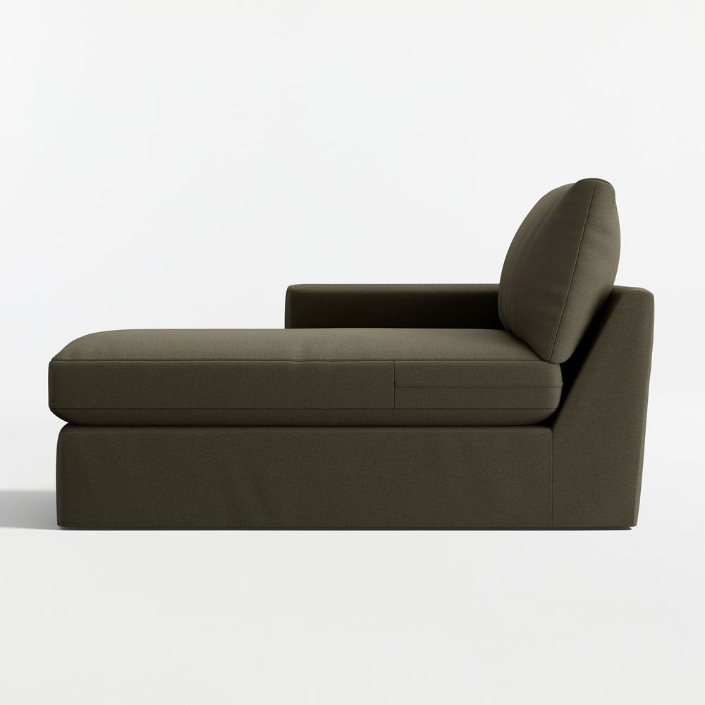 Lounge Deep Left-Arm Chaise Lounge Slipcovered Sectional Piece