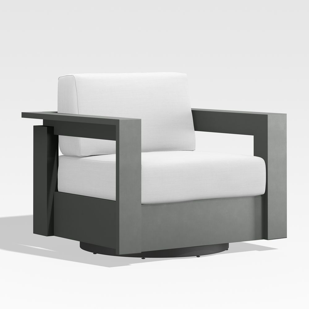 Walker Metal Outdoor Swivel Lounge Chair with Sunbrella Cushions