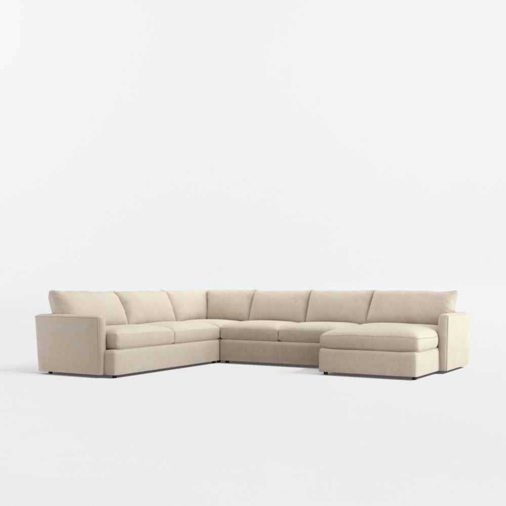 Lounge 4-Piece L-Shaped Sectional Sofa with Chaise Lounge