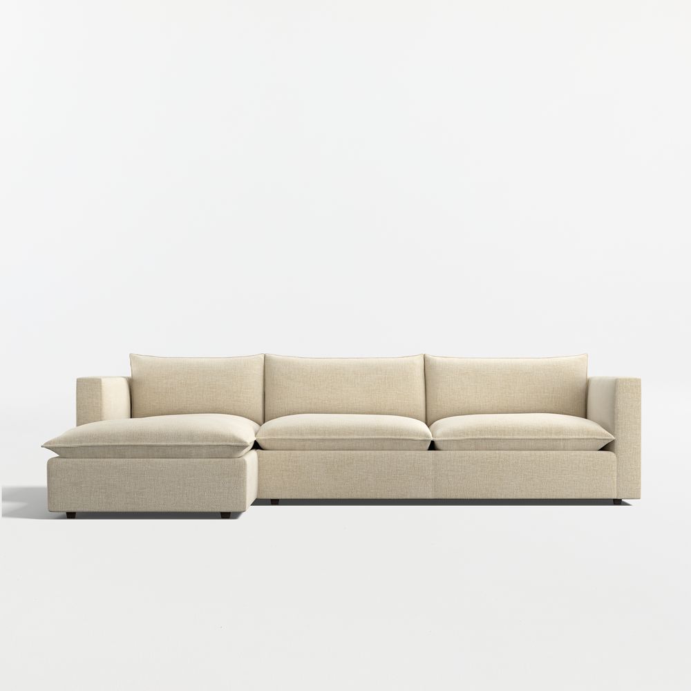 Lotus Deep Modular 2-Piece Sectional Sofa with Chaise Lounge