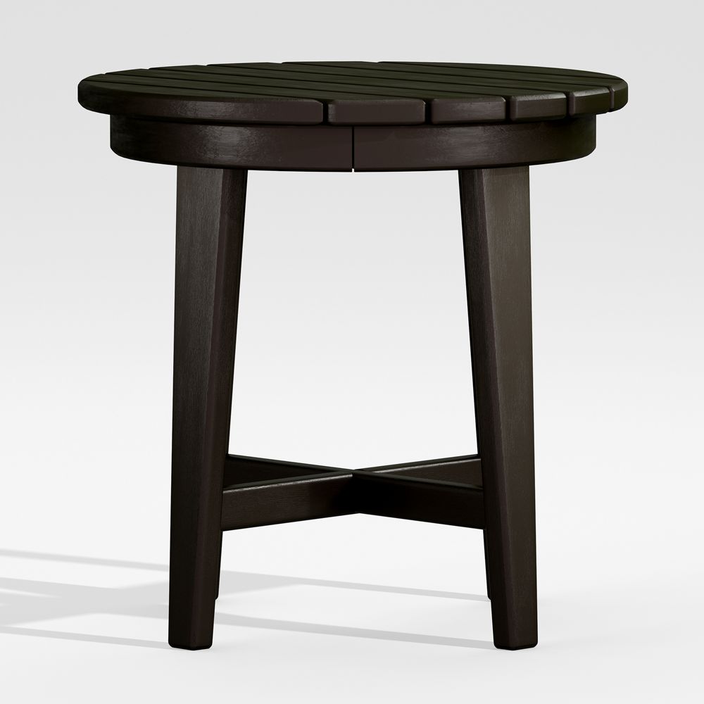 Vista II Black Outdoor Adirondack Side Table by POLYWOOD