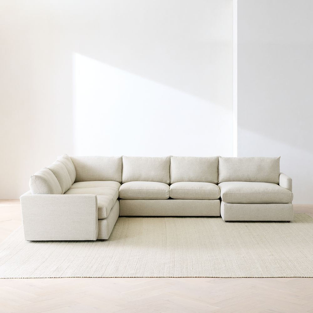 Lounge Deep 4-Piece L-Shaped Sectional Sofa with Chaise Lounge- Image 3
