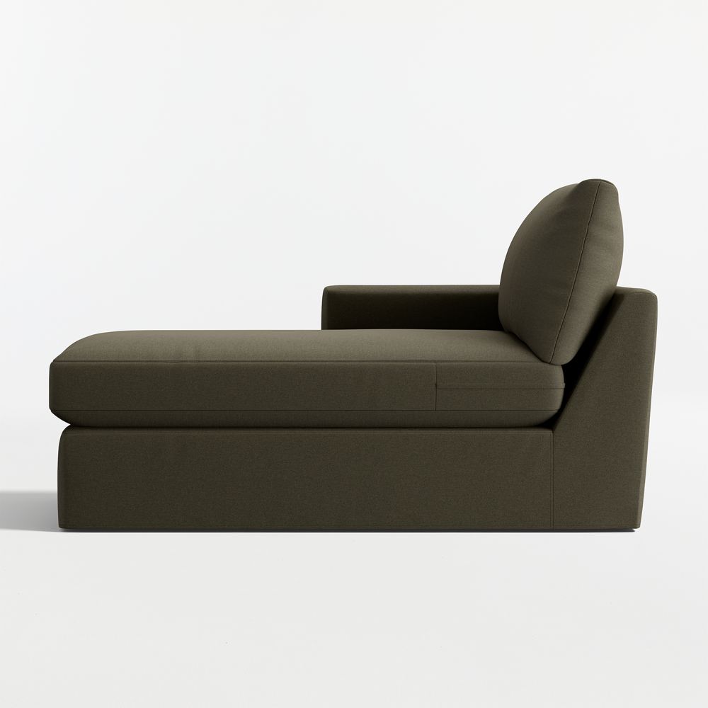 Lounge Left-Arm Chaise Lounge Slipcovered Sectional Piece