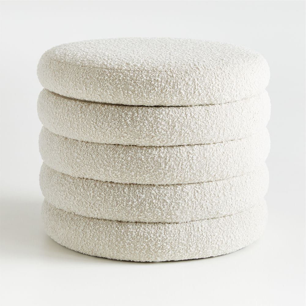Snoozer Cream Nursery Storage Ottoman by Leanne Ford