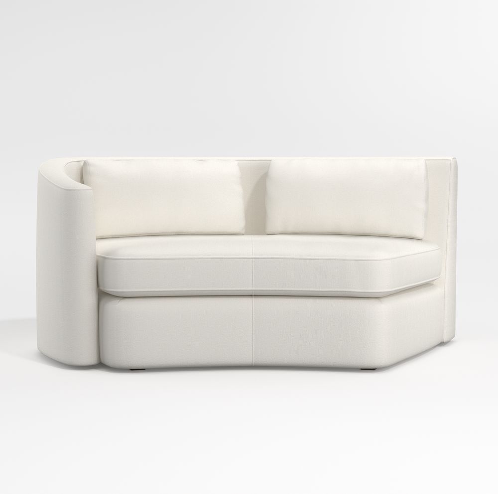 Nouveau Curved Left-Arm Sofa Sectional Piece