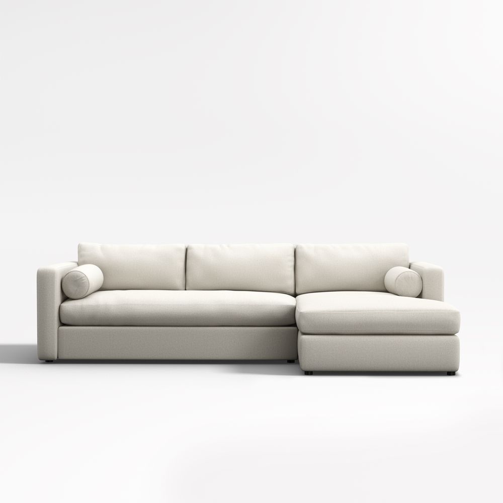 Aris Deep 2-Piece Bench Sectional Sofa with Chaise Lounge