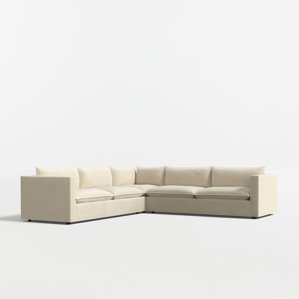 Lotus Deep Modular 3-Piece L-Shaped Sectional Sofa