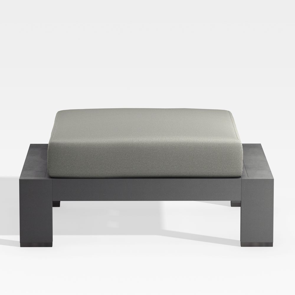 Walker Metal Ottoman with Sunbrella Cushions