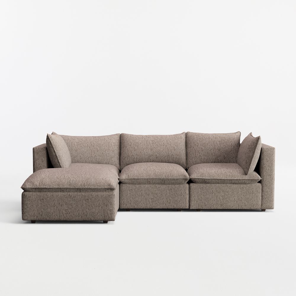Lotus Modular 4-Piece Reversible Sectional Sofa with Ottoman