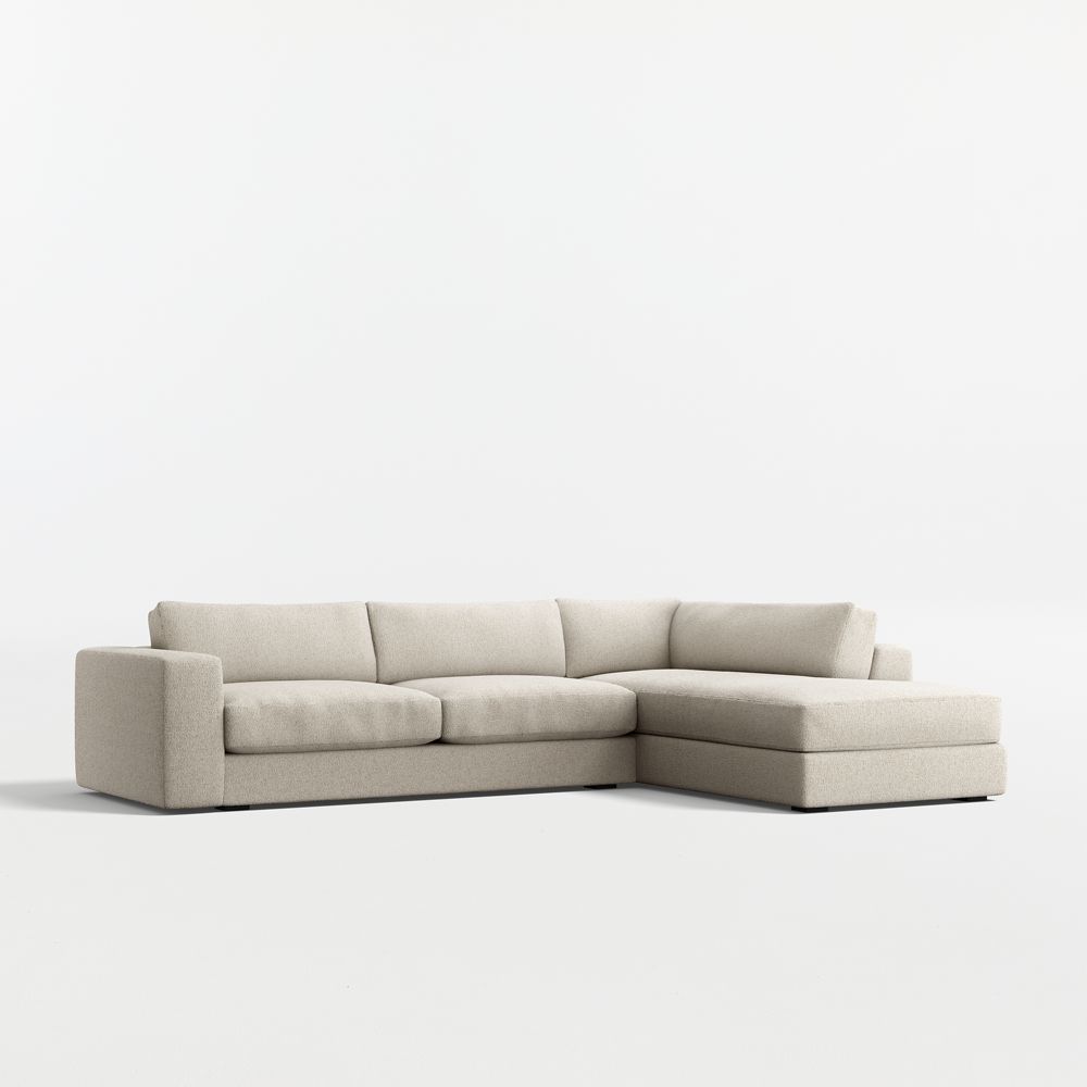 Oceanside Low 2-Piece L-Shaped Sectional Sofa with Corner Bumper