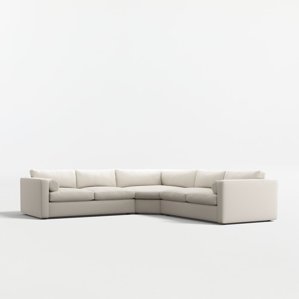 Aris Deep 3-Piece L-Shaped Wedge Sectional Sofa