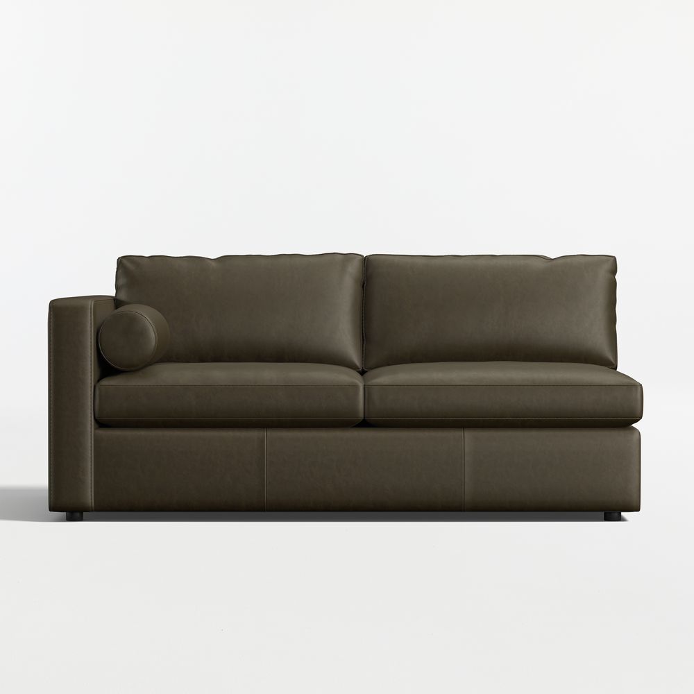 Aris Leather Left-Arm Sofa Sectional Piece
