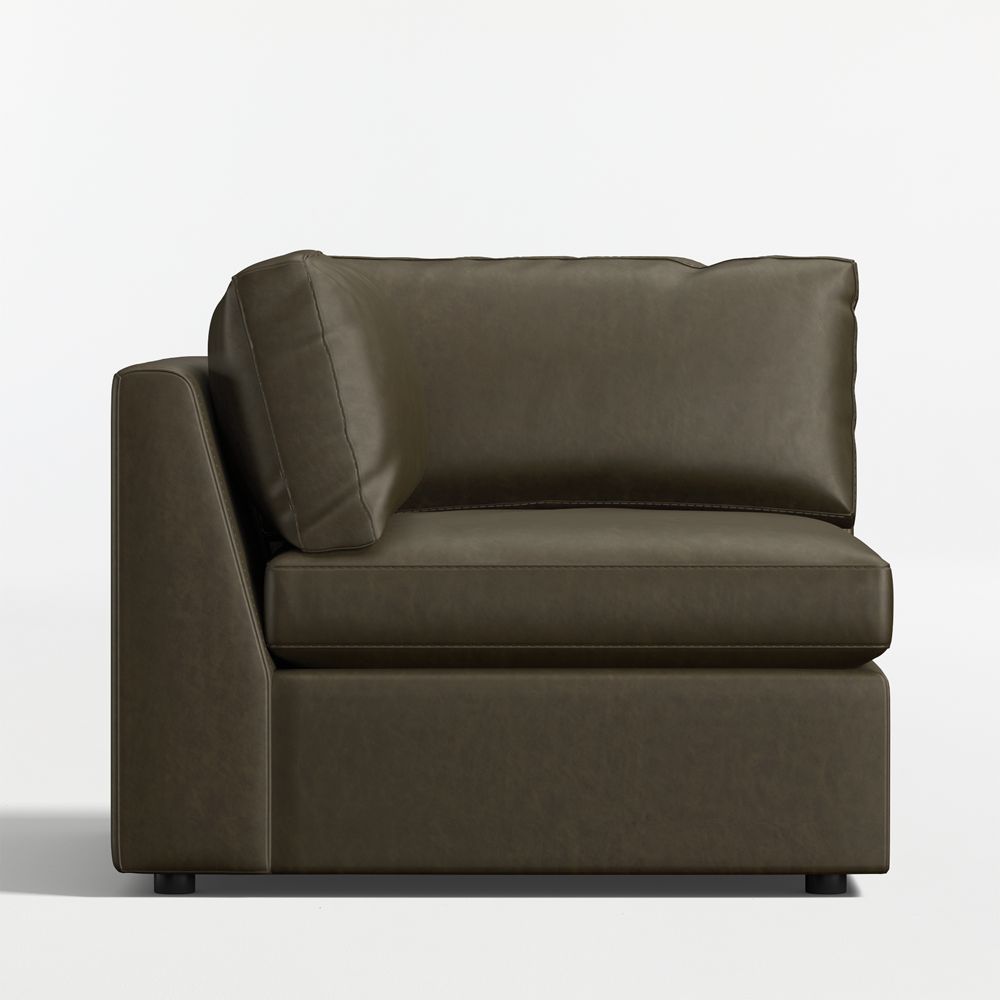 Aris Leather Corner Chair Sectional Piece