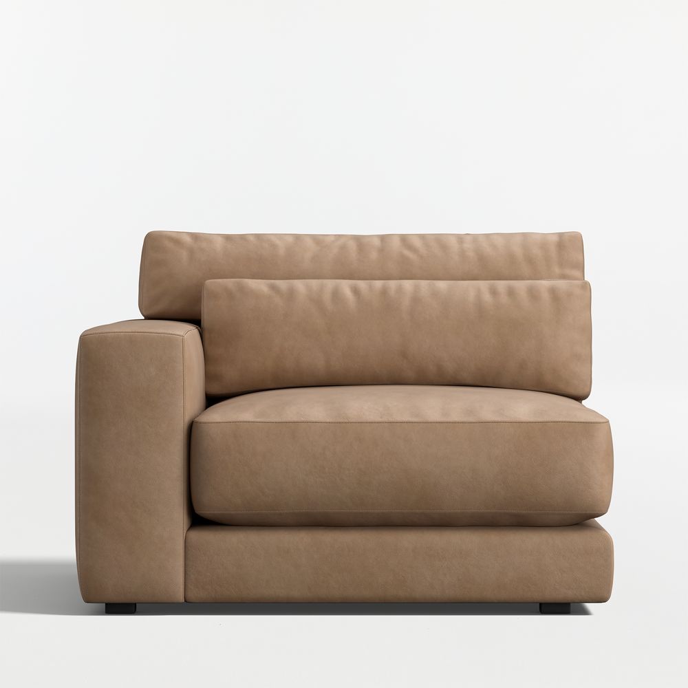 Retreat Leather Left-Arm Chair Sectional Piece