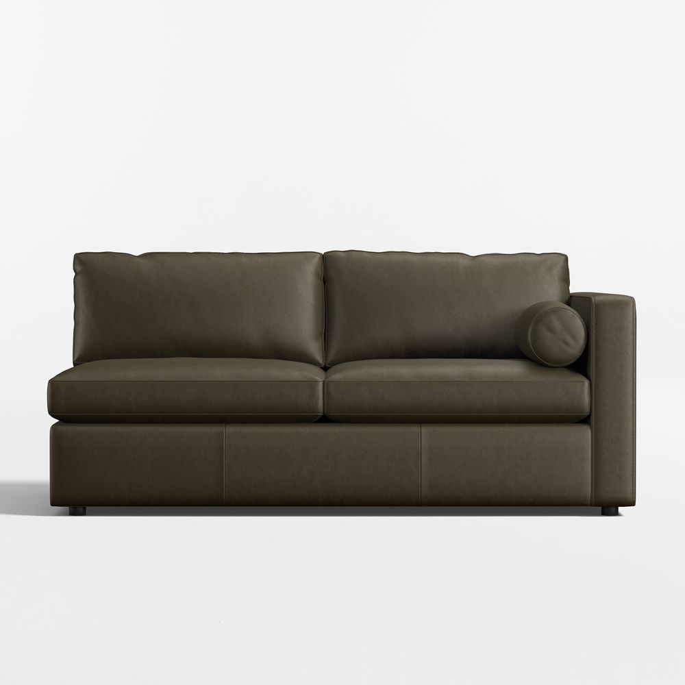 Aris Leather Right-Arm Sofa Sectional Piece