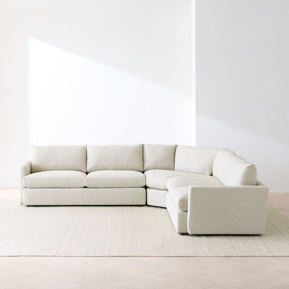 Lounge Deep 3-Piece L-Shaped Wedge Sectional Sofa- Image 3