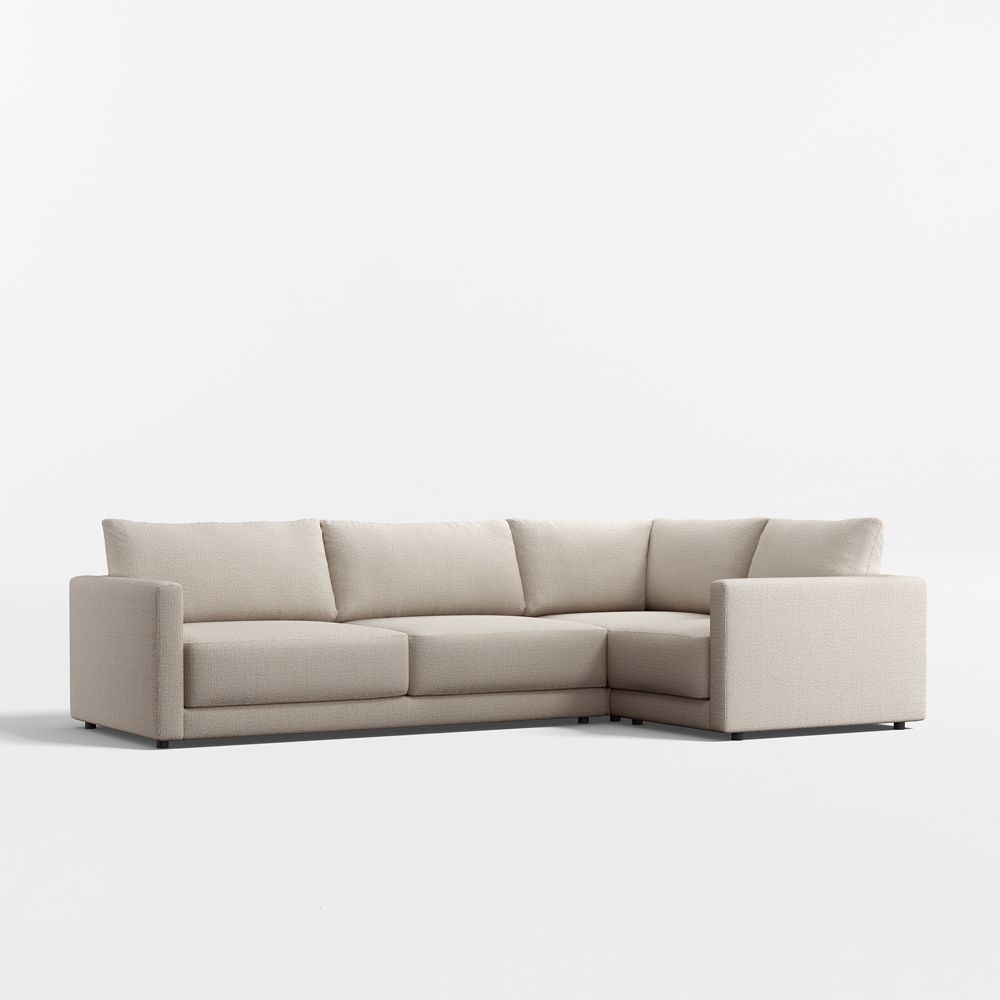 Gather Deep 3-Piece L-Shaped Sectional Sofa