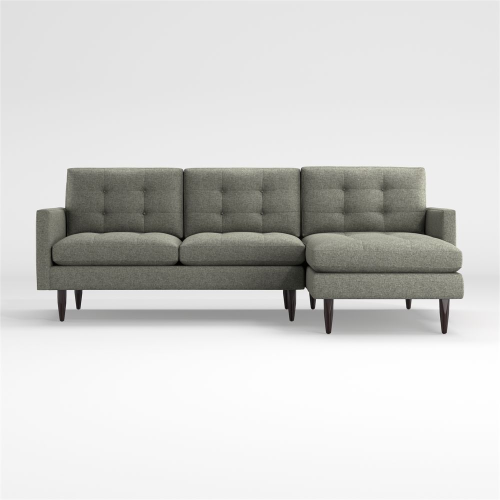 Petrie 2-Piece Midcentury Sectional Sofa with Chaise Lounge