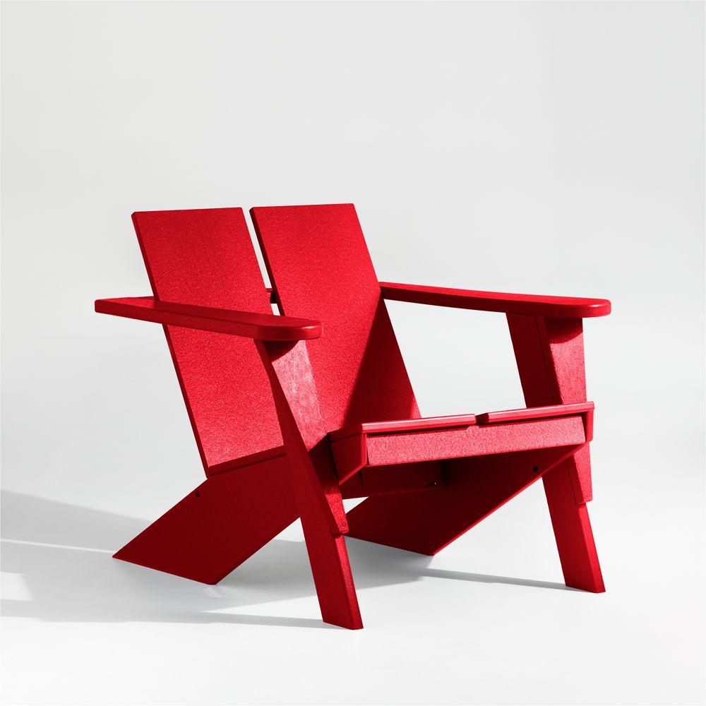 Paso Red Outdoor Adirondack Chair by POLYWOOD