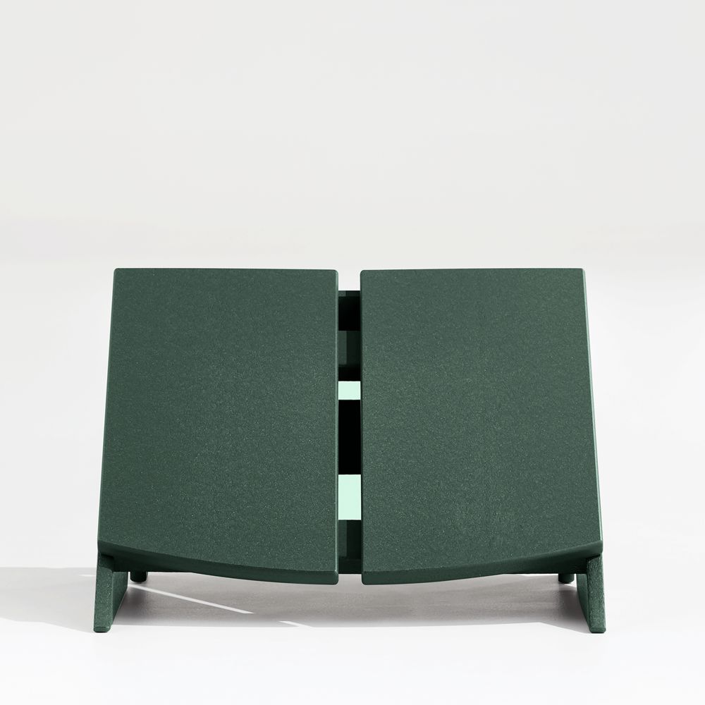 Paso Green Outdoor Adirondack Chair Ottoman by POLYWOOD