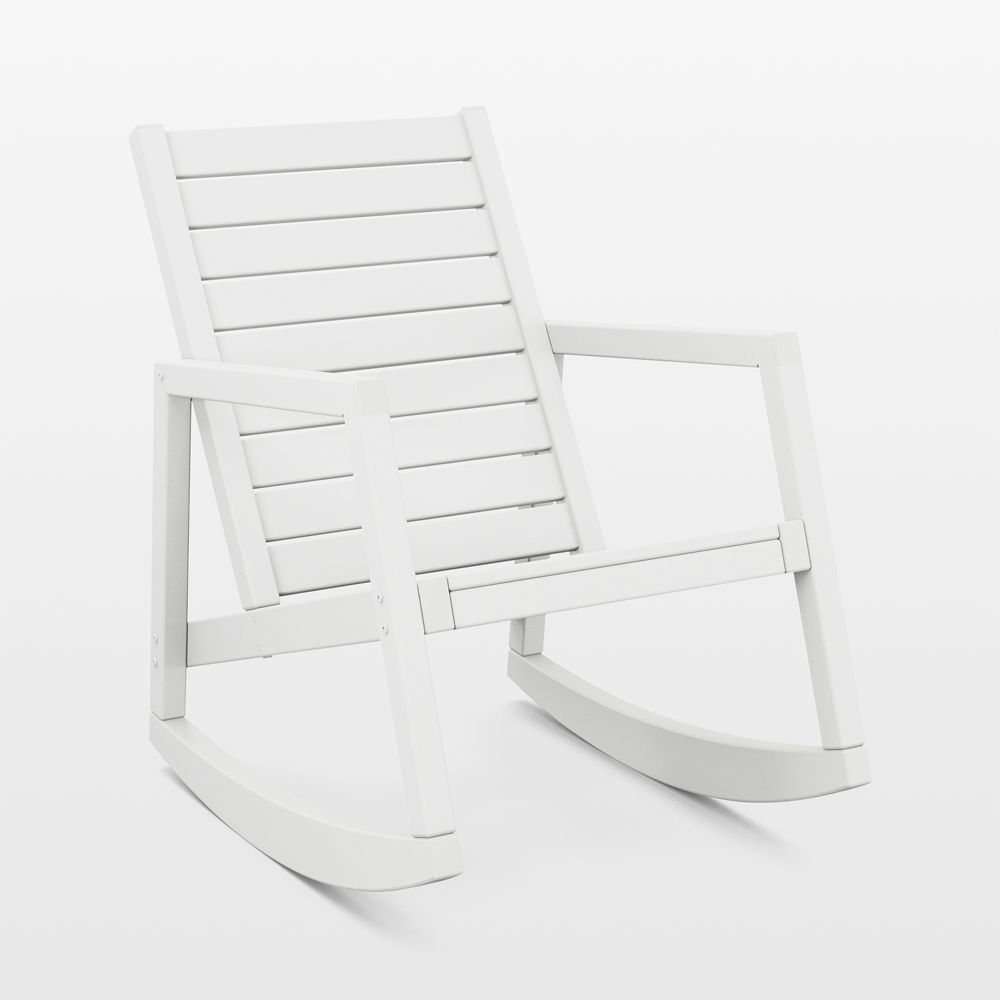 Loreto White Outdoor Rocking Chair by POLYWOOD