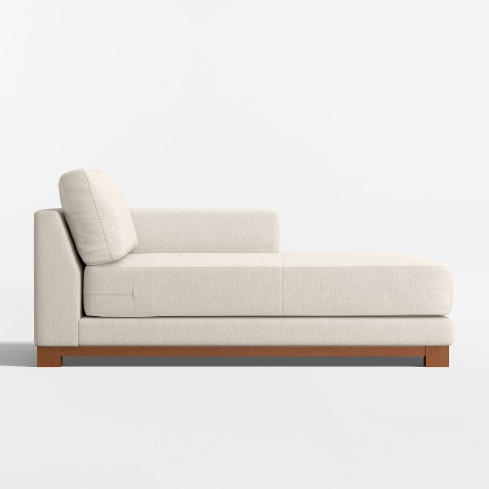 Gather Deep Wood Base Right-Arm Chaise Lounge Sectional Piece