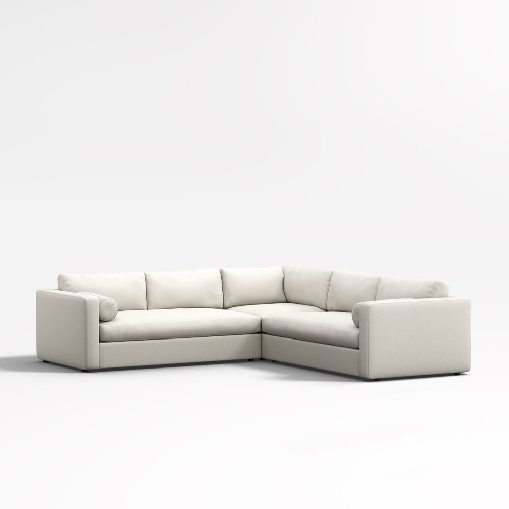Aris Deep 3-Piece L-Shaped Bench Sectional Sofa