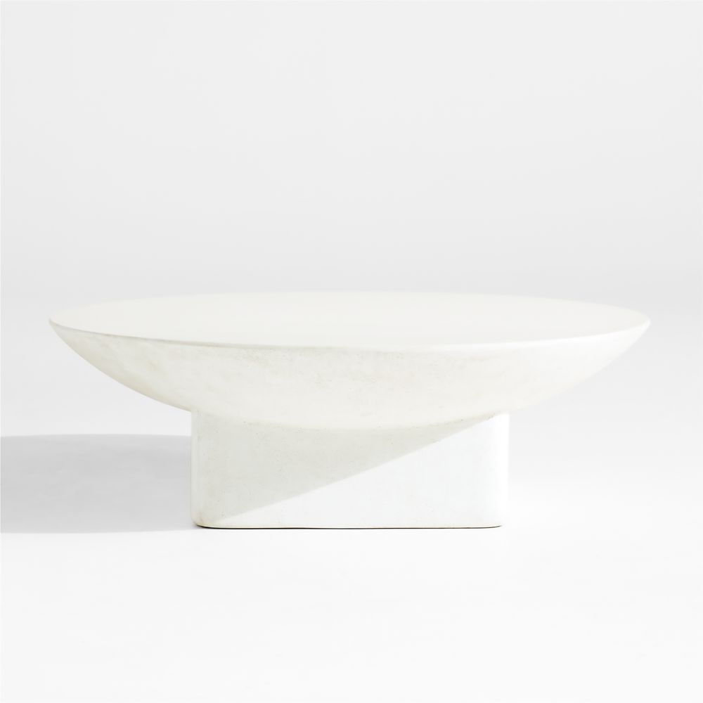 Sayulita Ivory Concrete 48" Round Indoor/Outdoor Coffee Table