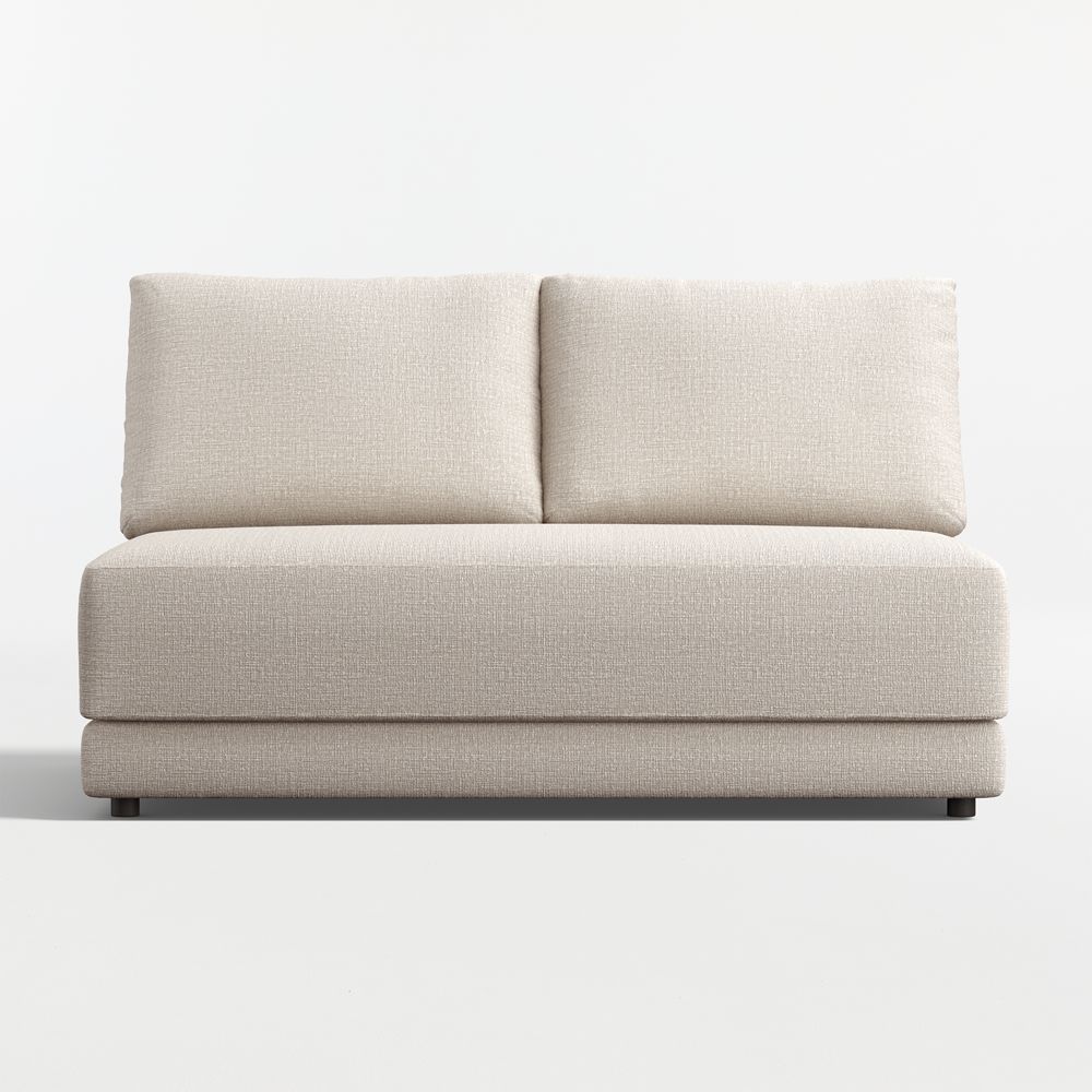 Gather Deep Armless Bench Loveseat Sectional Piece