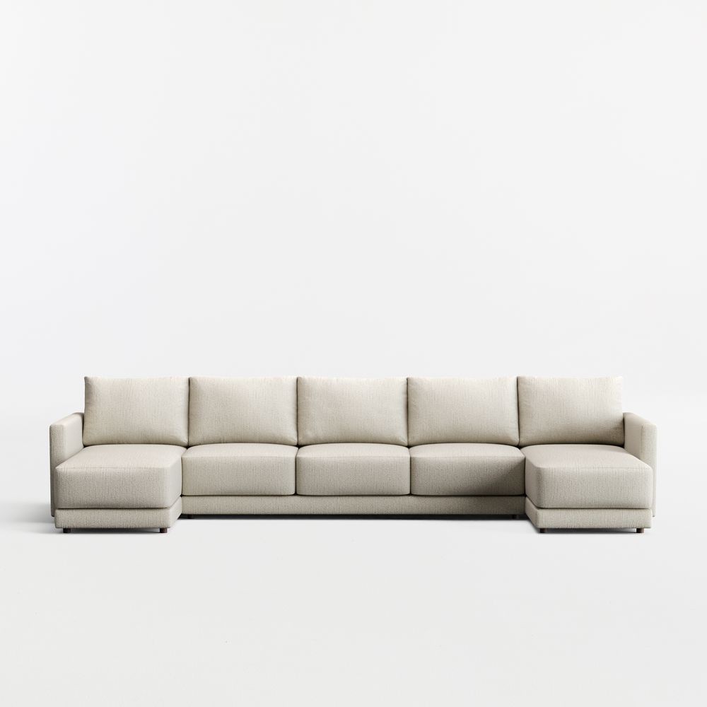 Gather 3-Piece U-Shaped Sectional Sofa with Double Chaise Lounge