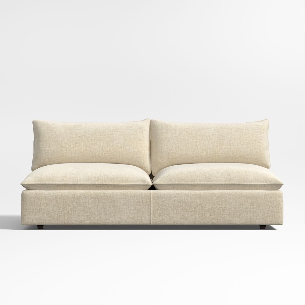 Lotus Deep Modular Armless Loveseat Sectional Piece