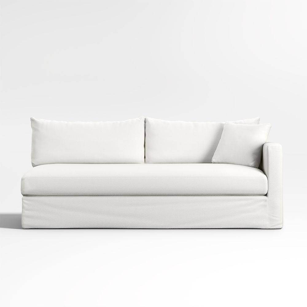Willow II Right-Arm Bench Sofa Slipcovered Sectional Piece