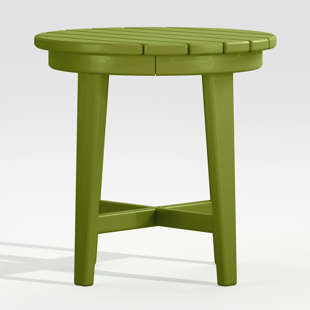 Vista II Lime Outdoor Adirondack Side Table by POLYWOOD