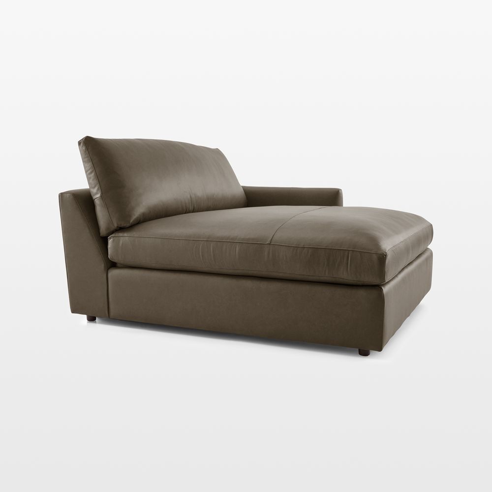 Lounge Deep Leather Right-Arm Extra Wide Chaise Lounge