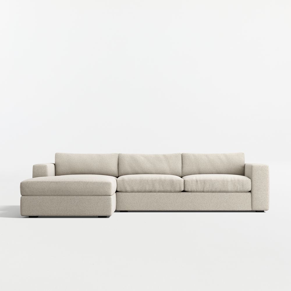 Oceanside Deep 2-Piece Sectional Sofa with Chaise Lounge