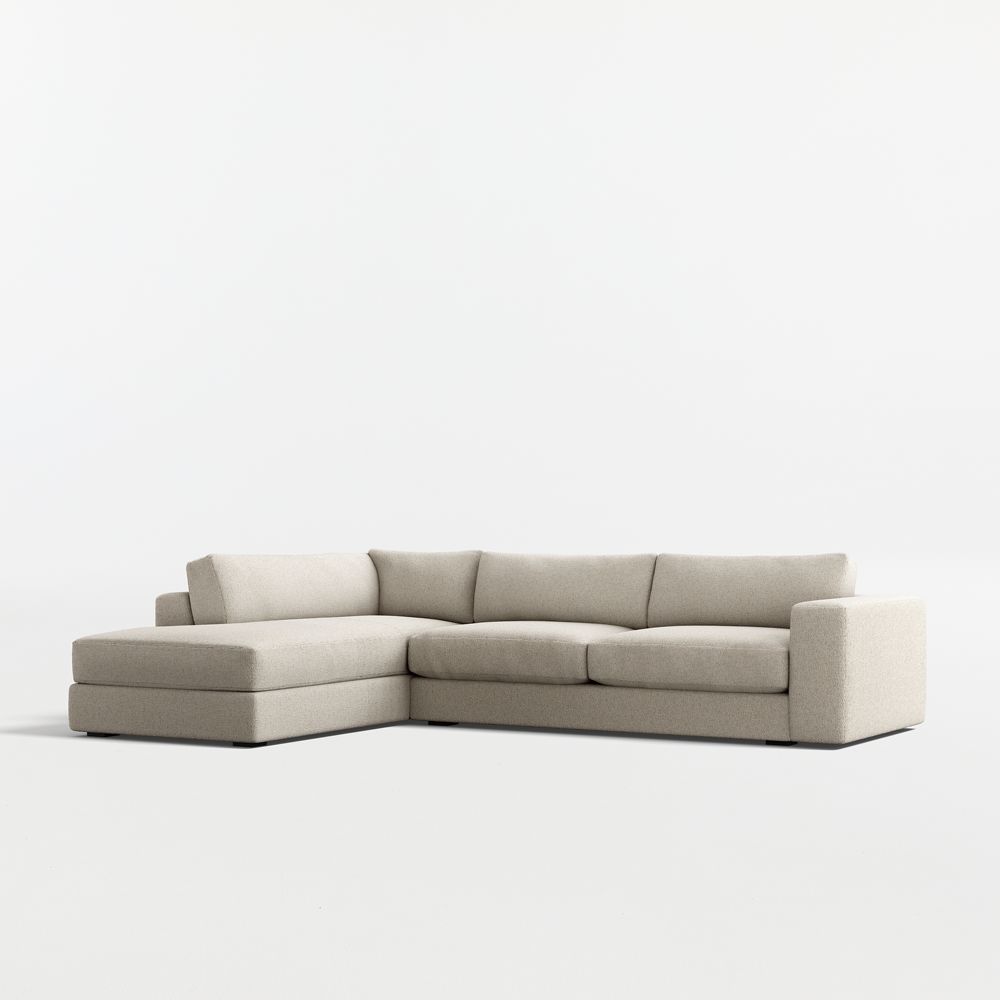 Oceanside Low 2-Piece L-Shaped Sectional Sofa with Corner Bumper