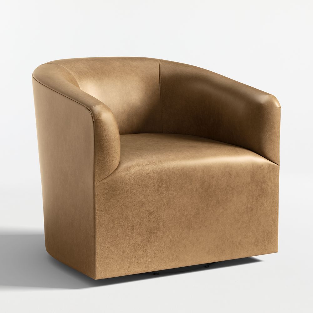 Carlyle Leather Swivel Accent Chair- Image 2