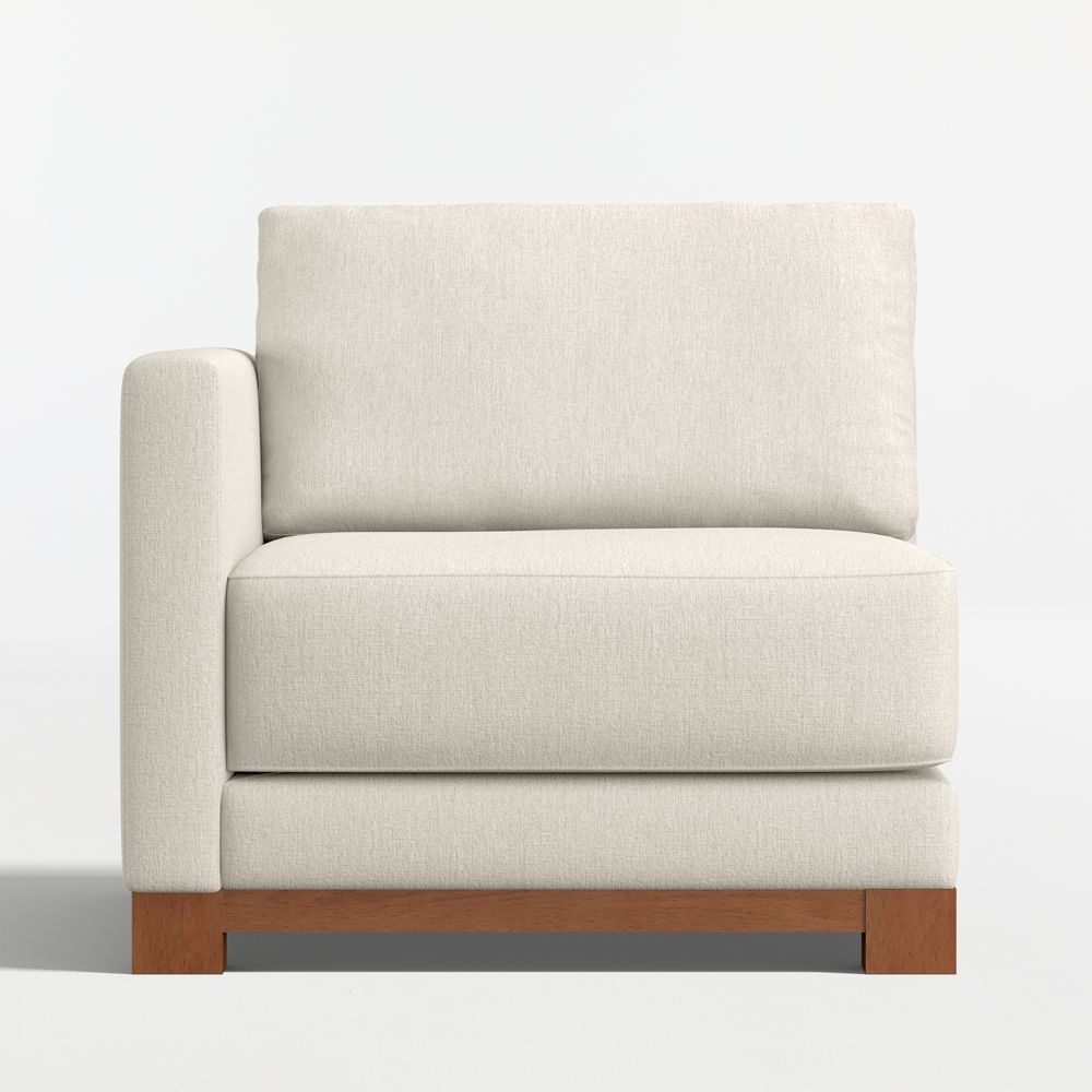Gather Deep Wood Base Left-Arm Chair Sectional Piece