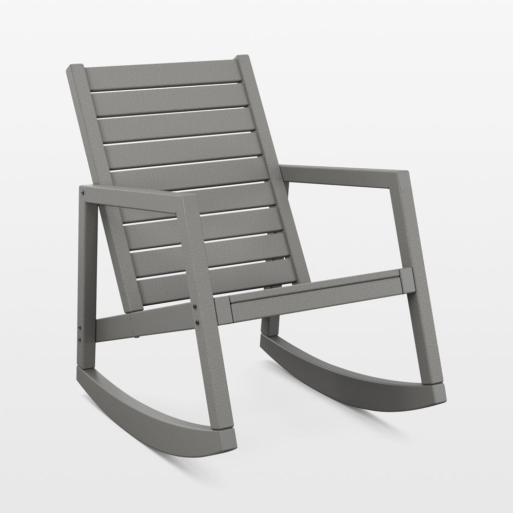 Loreto Grey Outdoor Rocking Chair by POLYWOOD