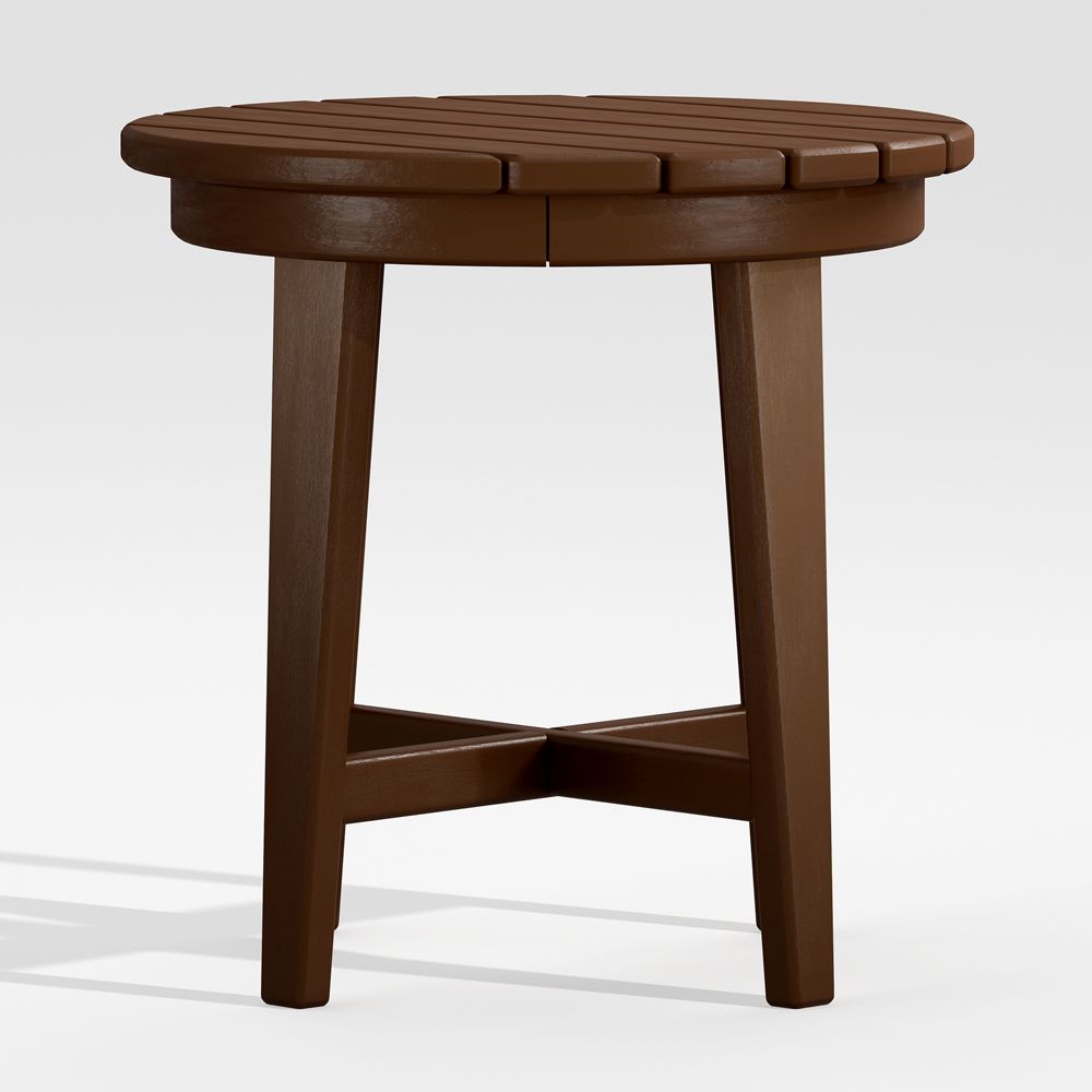 Vista II Mahogany Outdoor Adirondack Side Table by POLYWOOD