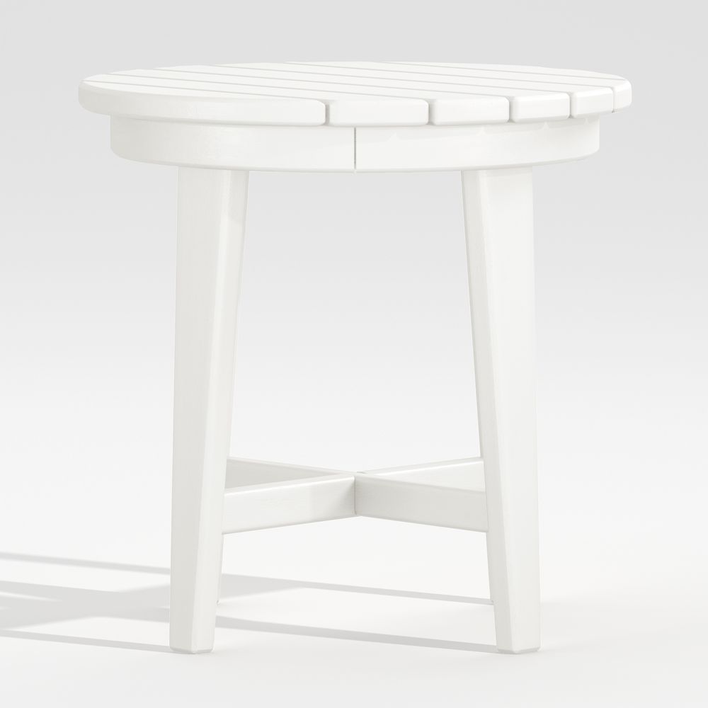 Vista II White Outdoor Adirondack Side Table by POLYWOOD