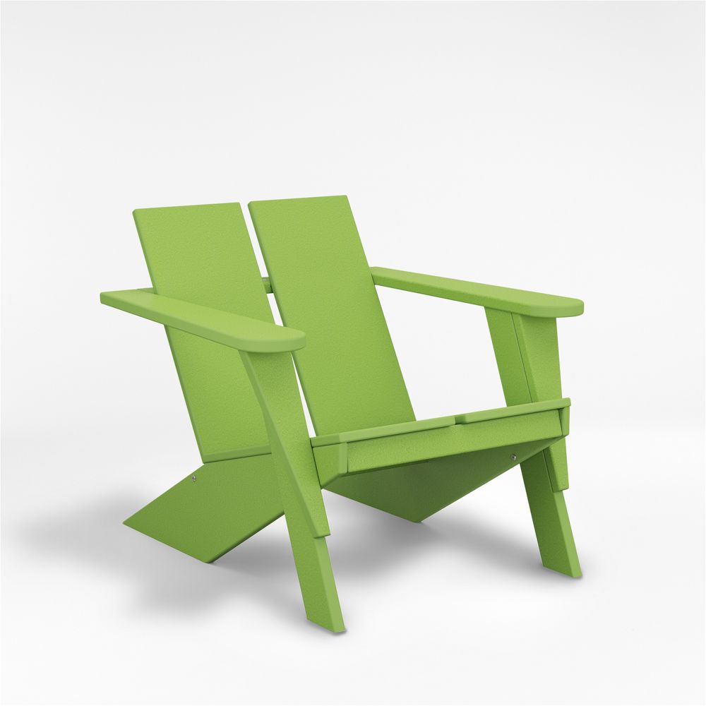 Paso Lime Outdoor Patio Adirondack Chair by POLYWOOD