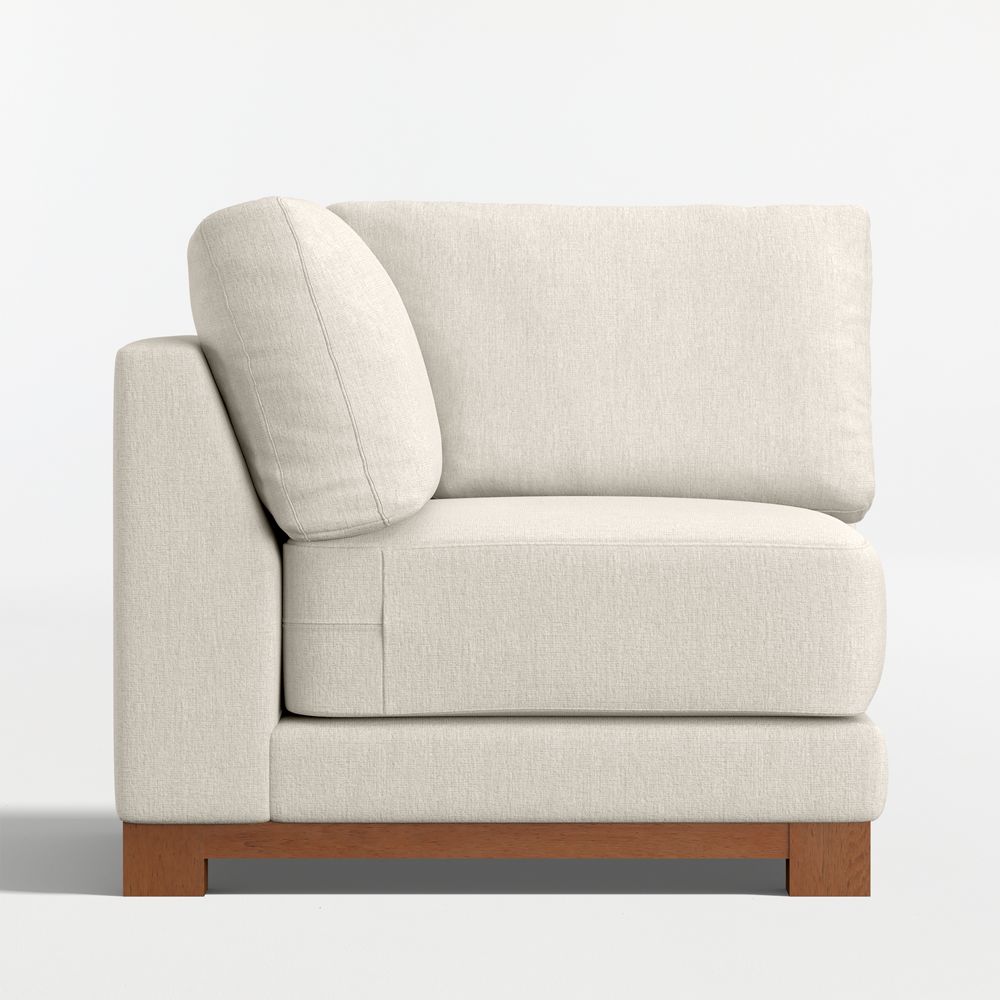Gather Wood Base Corner Chair Sectional Piece