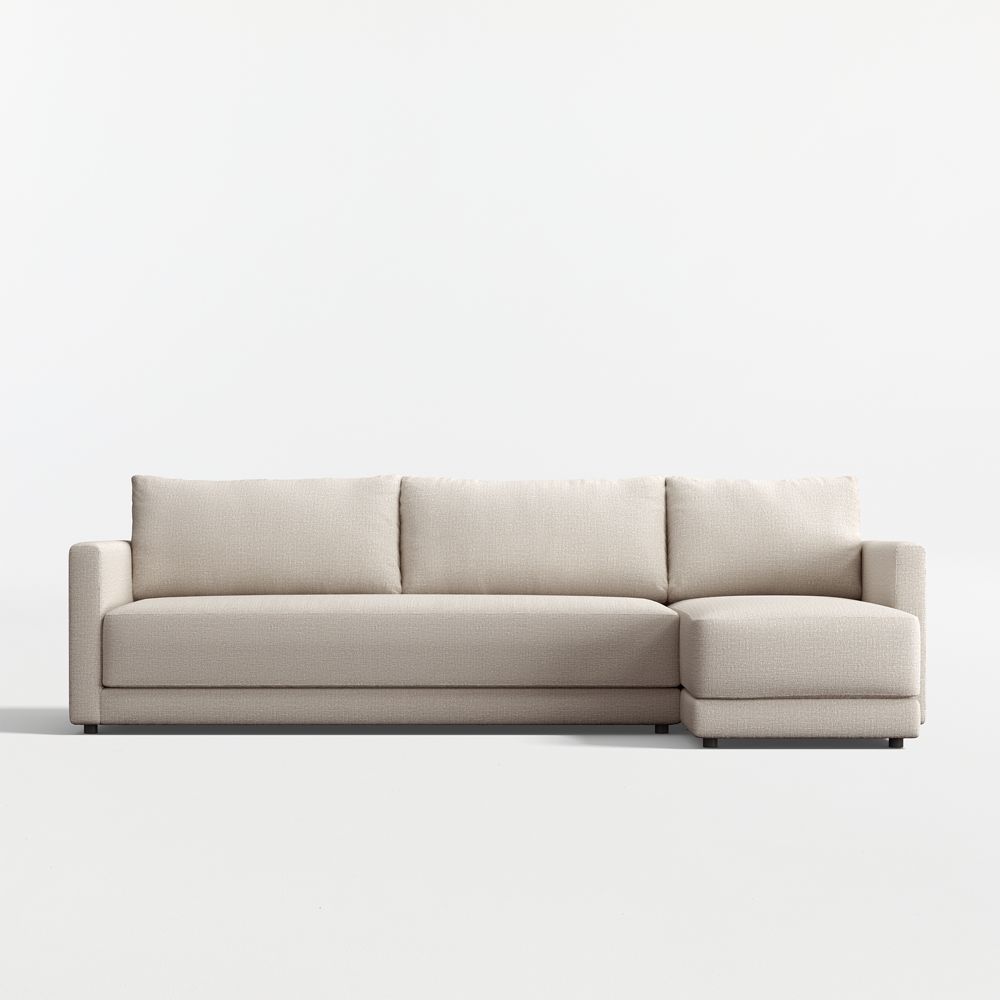 Gather Deep 2-Piece Bench Sectional Sofa with Chaise Lounge