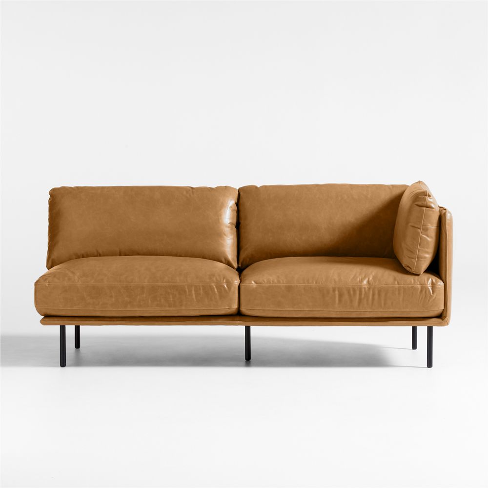Wells Leather Right-Arm Sofa Sectional Piece